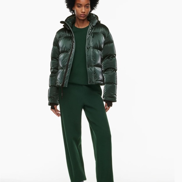 High shine green Super Puff Aritzia puffer 2XS - Picture 2 of 11